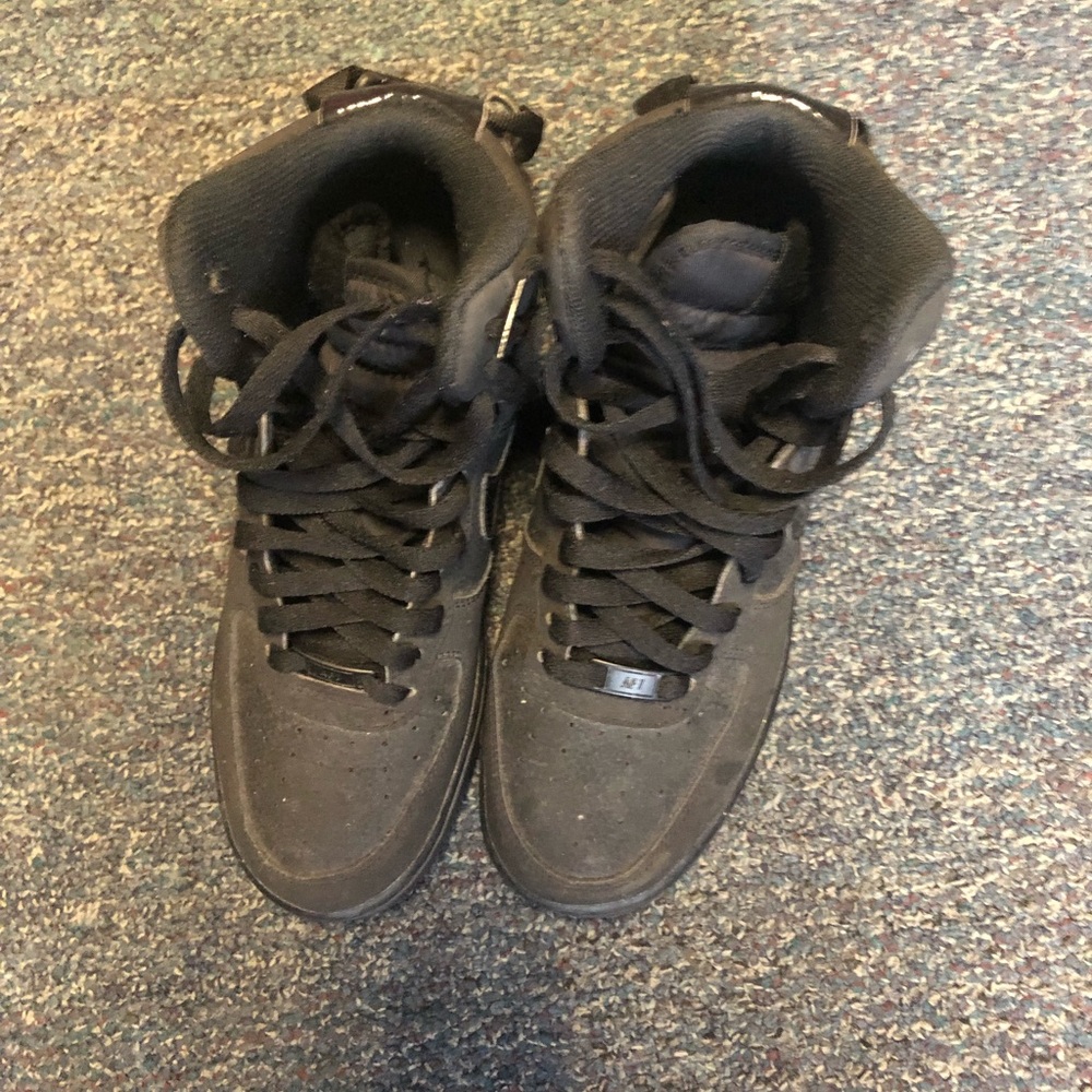 Black Nike high top Air Force 1s